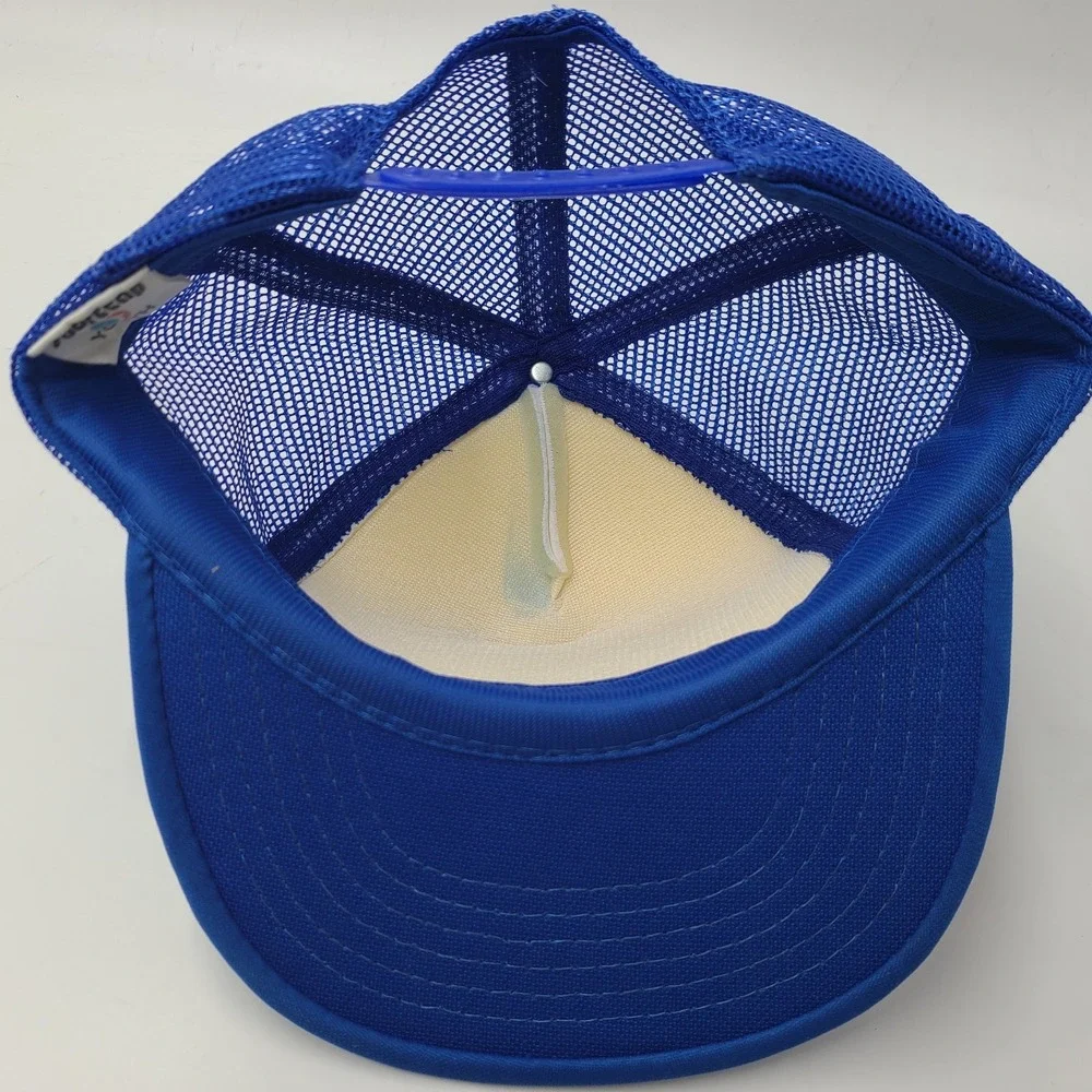 Vintage Youth Trucker Hat Snapback Mesh Blue Queen‎ Mary Spruce Goose Long Beach